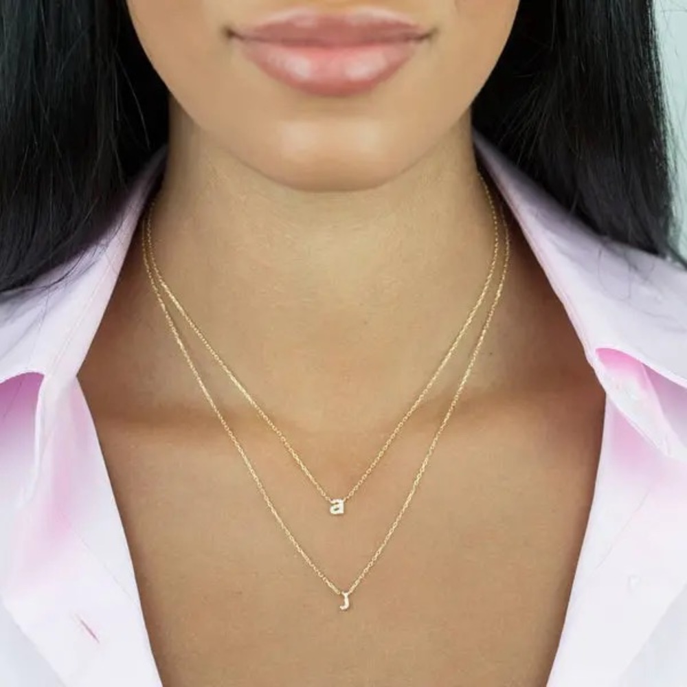 Adina’s Jewels • Lowercase Initial Necklace